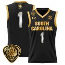 Blank Name  #1 South Carolina Gamecocks Final Four Patch   Black Gold