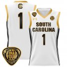 Blank Name  #1 South Carolina Gamecocks Final Four Patch  All  White Gold