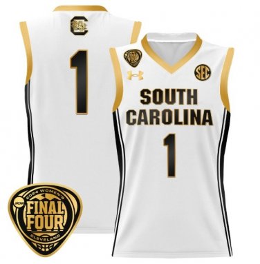 Blank Name  #1 South Carolina Gamecocks Final Four Patch  All  White Gold
