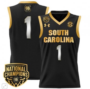 Blank Name  #1 South Carolina Gamecocks National Champions  - Black Gold