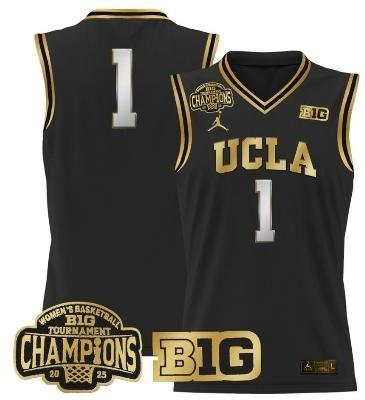 Blank Name  #1 UCLA Bruins 2025 Champions Patch College   Black Gold