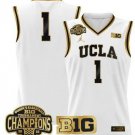 Blank Name  #1 UCLA Bruins 2025 Champions Patch College   White Gold