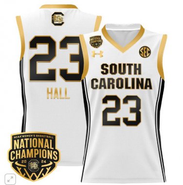 Bree Hall  #23 South Carolina Gamecocks National Champions  -  White Gold