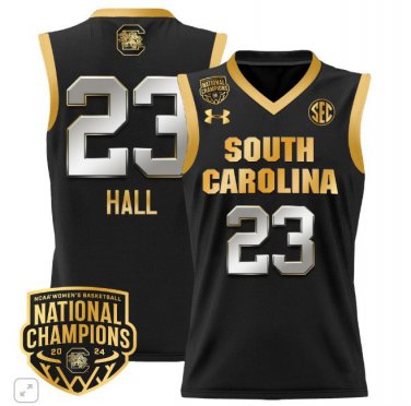 Bree Hall  #23 South Carolina Gamecocks National Champions  - Black Gold