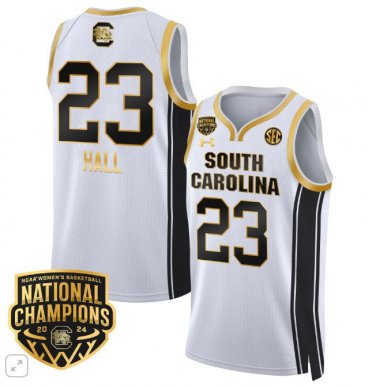 Bree Hall  #23 South Carolina Gamecocks National Champions  White Gold