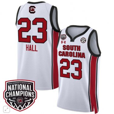 Bree Hall  #23 South Carolina Gamecocks National Champions Patch  White