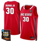 Burns Jr   #30 NC State Wolfpack Final Four Patch College   Red