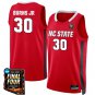 Burns Jr   #30 NC State Wolfpack Final Four Patch College   Red