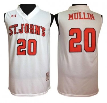 Chris Mullin  #20 St. Johns University Vapor Patch NCAA   White