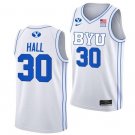Dallin Hall  #30 BYU Cougars NCAA Vapor Patch College  All  White
