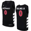 Daniel Skillings Jr.  #0 Cincinnati Bearcats 70s XII Patch   Black