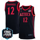Darrion Trammell  #12 San Diego State Aztecs B1G Final Four Patch   Black