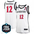Darrion Trammell  #12 San Diego State Aztecs B1G Final Four Patch   White