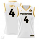 Davonte Davis  #4 Arkansas Razorbacks SEC Patch College   White Gold