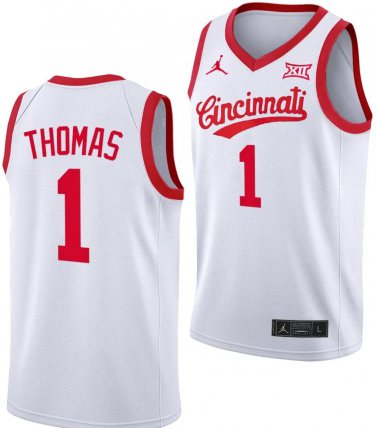 Day Day Thomas  #1 Cincinnati Bearcats 70s XII Patch   White