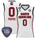 Te-Hina Paopao  #0 South Carolina Gamecocks Final Four Patch  All  White