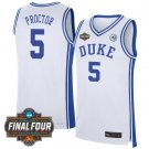Duke Blue Devils Final Four Vapor Patch   White Tyrese Proctor  #5