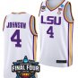 Flaujae Johnson  #4 LSU Tigers Final Four Patch College   White