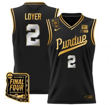 Fletcher Loyer  #2 Purdue Boilermakers Final Four Patch   Black Gold