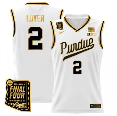Fletcher Loyer  #2 Purdue Boilermakers Final Four Patch   White Gold