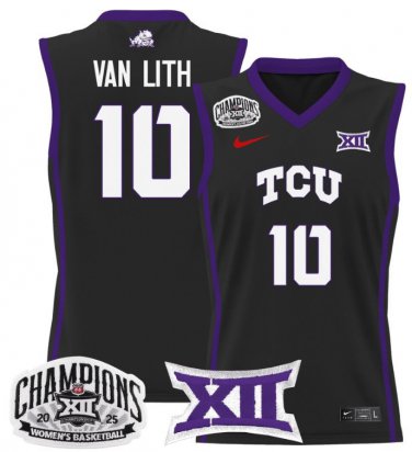 Hailey Van Lith  #10 TCU Horned Frogs 2025 Champions Patch   Back