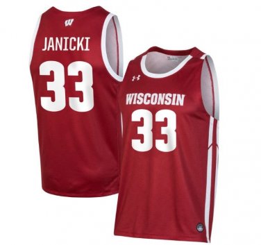 Jack Janicki  #33 Wisconsin Badgers College  All  Red