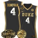 Jadyn Donovan  #4 Duke Blue Devils 2025 ACC Champions Patch   Black Gold