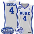 Jadyn Donovan  #4 Duke Blue Devils 2025 ACC Champions Patch  All  White