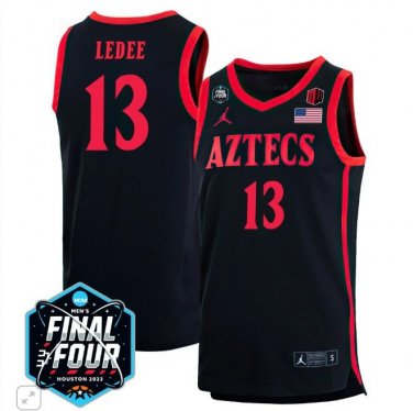 Jaedon LeDee  #13 San Diego State Aztecs B1G Final Four Patch   Black