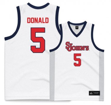 Jailah Donald  #5 St. Johns University Vapor Patch NCAA   White