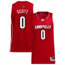 James Scott  #0 Louisville Cardinals Vapor Patch College   - Red