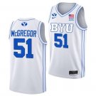 Jared McGregor  #51 BYU Cougars NCAA Vapor Patch College  All  White