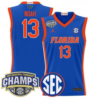 Joakim Noah  #13 Florida Gators 2025 SEC Tournament Champions Patch  Royal