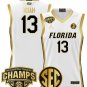 Joakim Noah  #13 Florida Gators 2025 SEC Tournament Champions Patch  White Gold