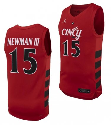 John Newman III  #15 Cincinnati Bearcats 70s XII Patch   - Crimson
