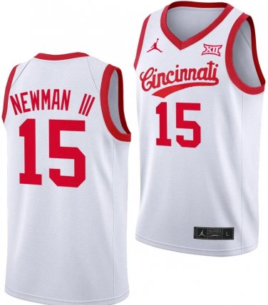 John Newman III  #15 Cincinnati Bearcats 70s XII Patch   White