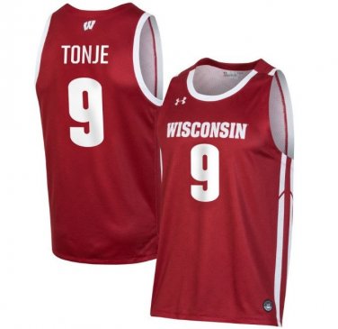 John Tonje  #9 Wisconsin Badgers College  All  Red