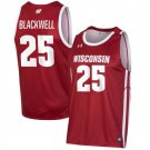 Johnathan Blackwell  #25 Wisconsin Badgers College  All  Red