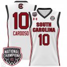 Kamilla Cardoso  #10 South Carolina Gamecocks National Champions Patch  - White