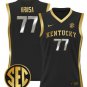 Kerr Kriisa  #77 Kentucky Wildcats SEC Patch College  All  Black Gold