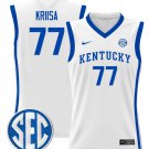 Kerr Kriisa  #77 Kentucky Wildcats SEC Vapor Patch College  All  White
