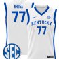 Kerr Kriisa  #77 Kentucky Wildcats SEC Vapor Patch College  All  White