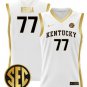 Kerr Kriisa  Kentucky #77 Wildcats SEC Patch College  All  White Gold