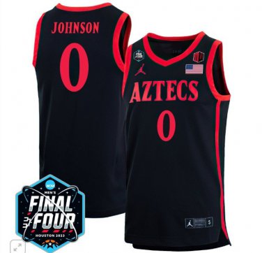 Keshad Johnson  #0 San Diego State Aztecs B1G Final Four Patch   Black