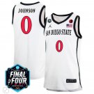 Keshad Johnson  #0 San Diego State Aztecs B1G Final Four Patch   White