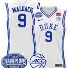 Khaman Maluach  #9 Duke Blue Devils 2025 ACC Champions Patch  All  White