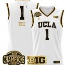 Kiki Rice  #1 UCLA Bruins 2025 Champions Patch College   White Gold