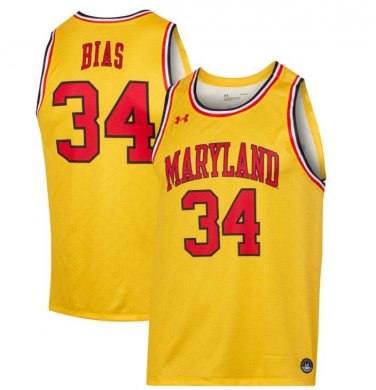 Len Bias  #34 Maryland Terrapins College   Gold