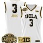 Londynn Jones  #3 UCLA Bruins 2025 Champions Patch College   White Gold