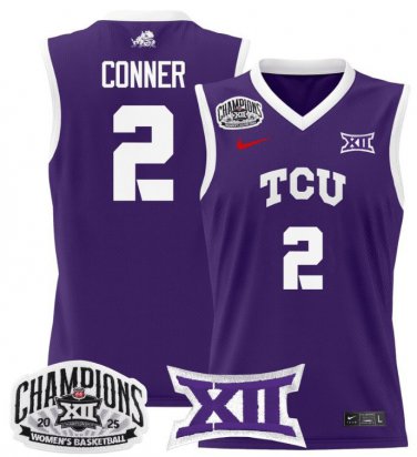 Madison Conner  #2  TCU Horned Frogs 2025 Champions Patch   Purple